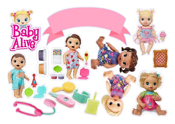 Cake Topper Baby Alive Imprimible en Capas (PDF + JPG)