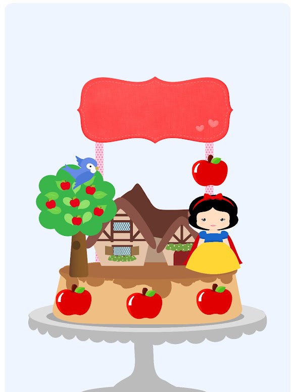 Cake Topper Blancanieves y los Siete Enanitos en Pastel