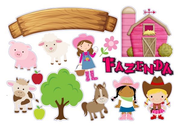 Cake Topper La Granja Niña Granjerita (PDF + JPG)