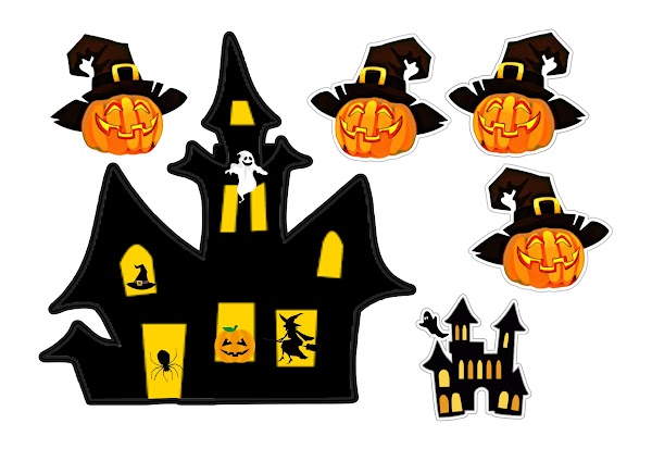 Cake Topper Halloween Fiesta de Calabazas (PDF + JPG)