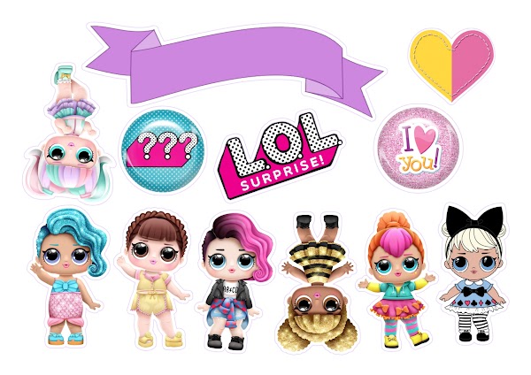 Cake Topper Muñequitas LOL Surprise! (PDF + JPG)