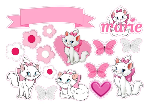 Cake Topper Gatita Marie Los Aristogatos (PDF + JPG)