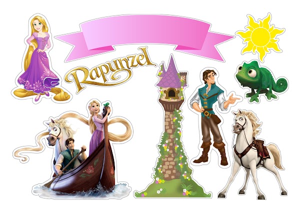 Cake Topper Rapunzel Enredados Princesa Disney (PDF + JPG)