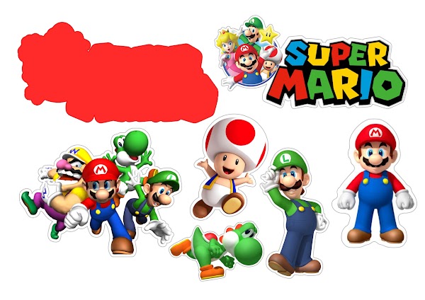 Cake Topper Super Mario Bros & Luigi (PDF + JPG)