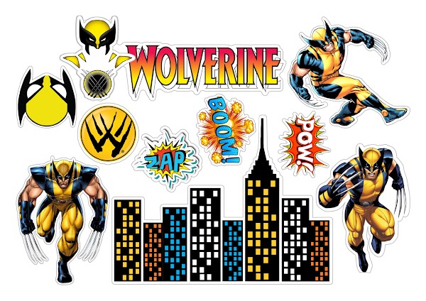 Cake Topper Wolverine X-Men Superhéroes (PDF + JPG)
