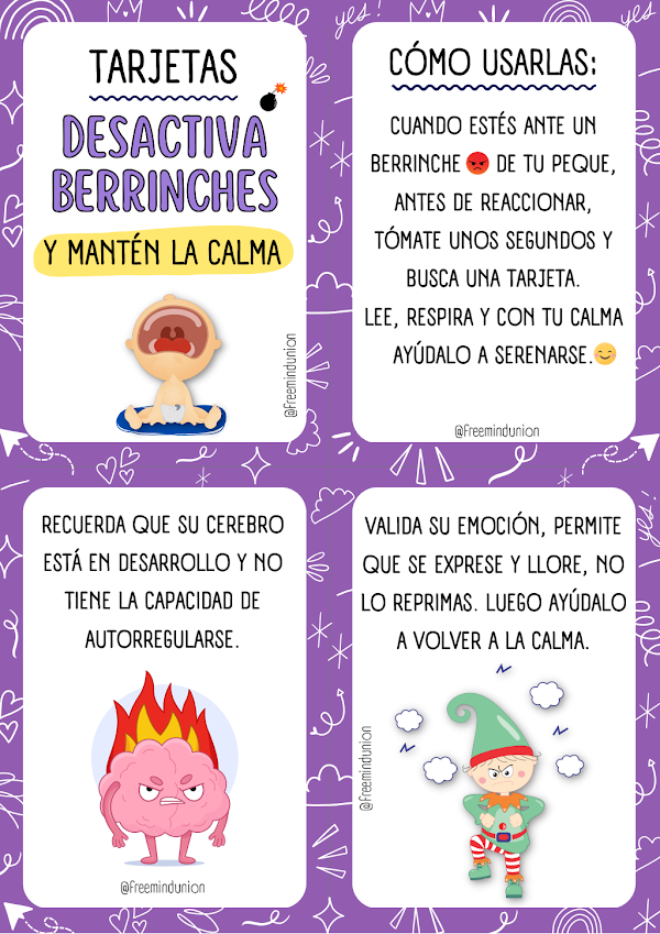 Tarjetas Desactiva Berrinches