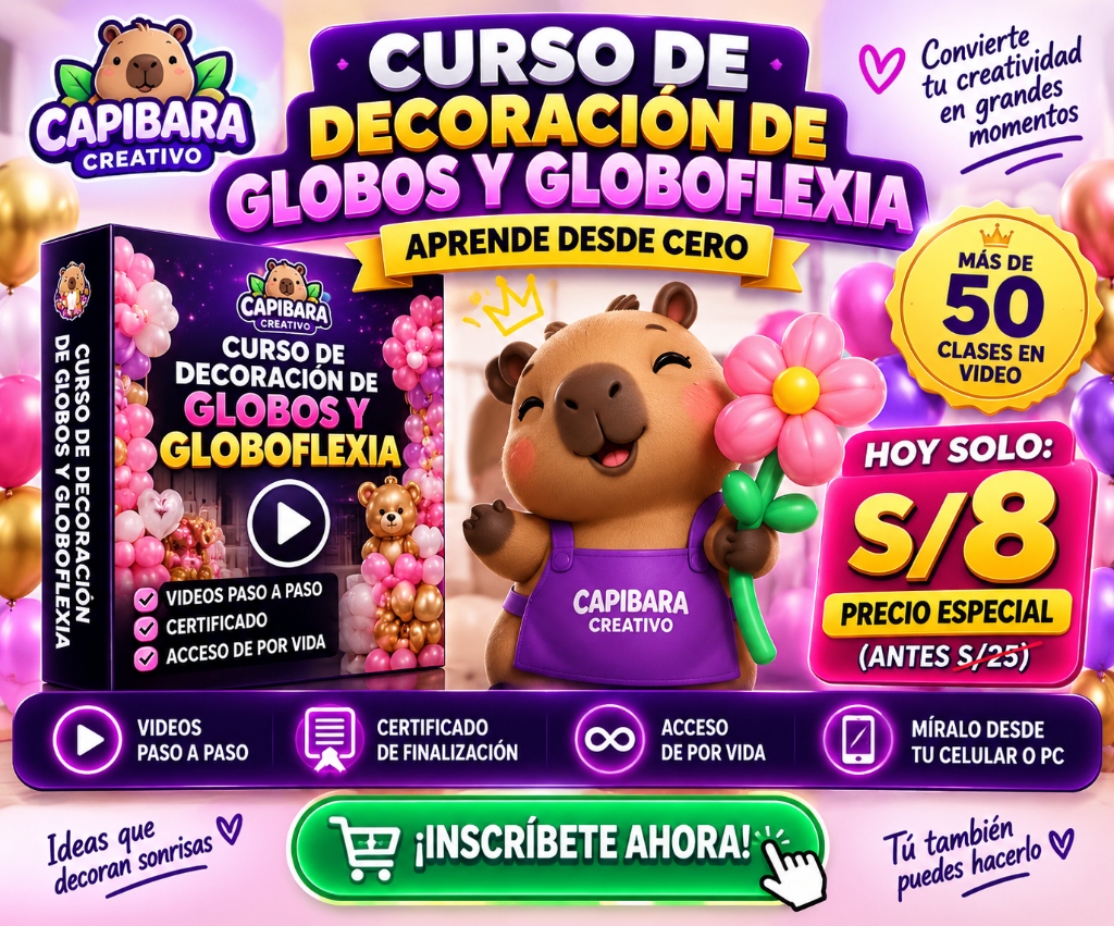 Curso de Decoración de Globos y Globoflexia