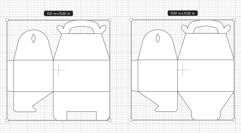 ✏️ Plantillas XL Gable Box / Lunch Box Grandes