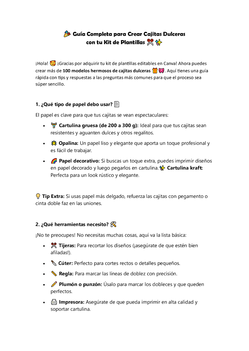 🎉 Guía Completa para Crear Cajitas Dulceras