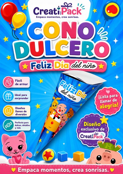 Molde Imprimible Cono Dulcero