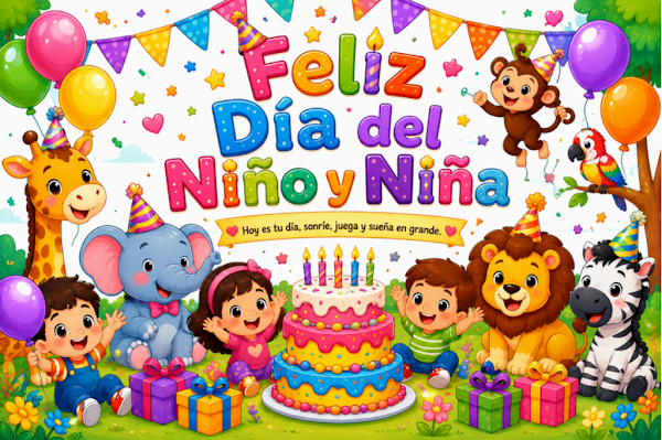 Mural de Pared 2 - Feliz Día del Niño