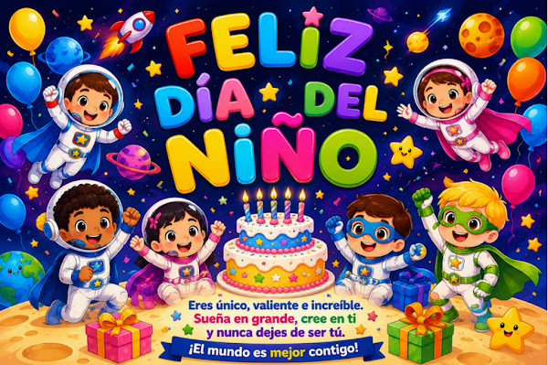 Mural de Pared 3 - Feliz Día del Niño