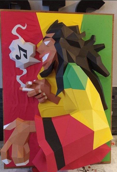 Bob Marley 3D – Escultura Rasta Papercraft