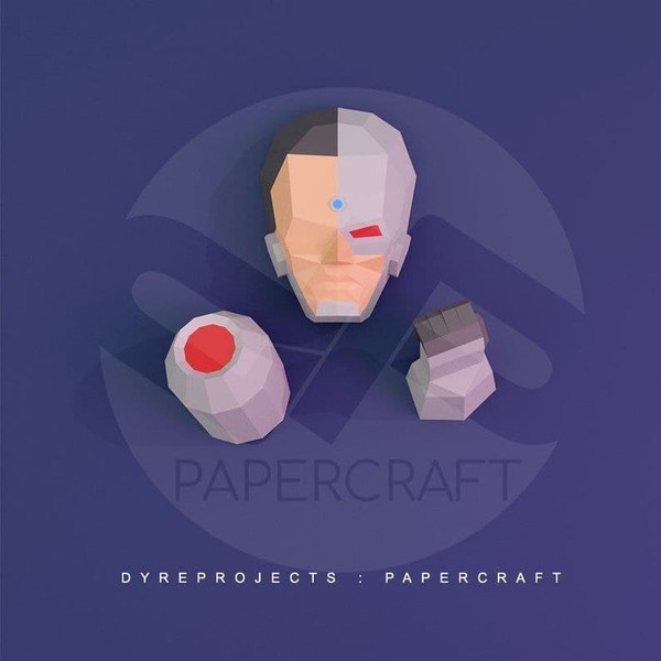 Cyborg – Cabeza & Casco 3D Papercraft