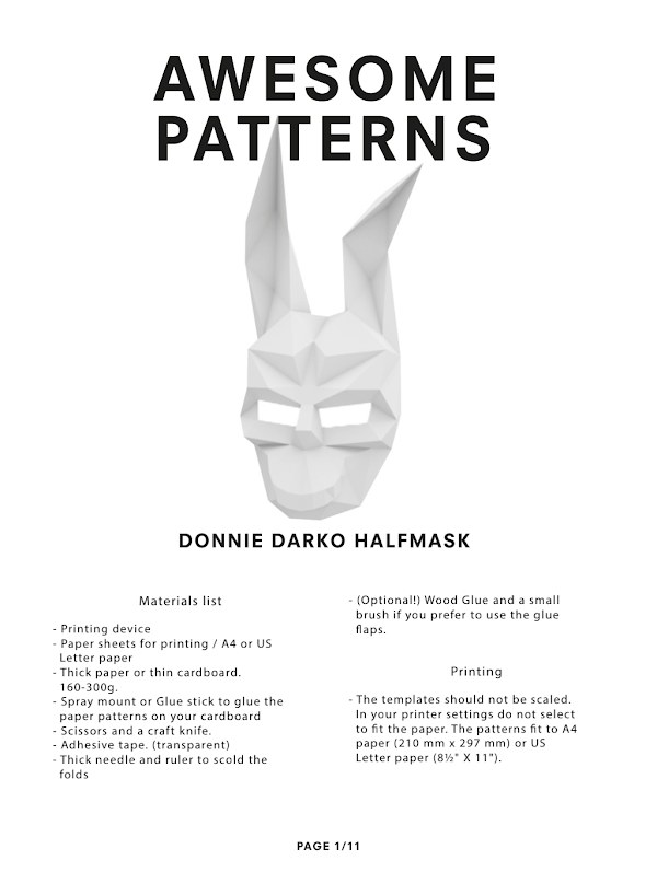 Máscara Frank el Conejo – Donnie Darko