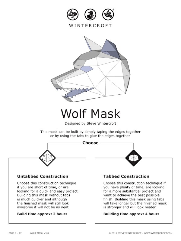 Wintercroft Máscara de Lobo (Wolf Mask)