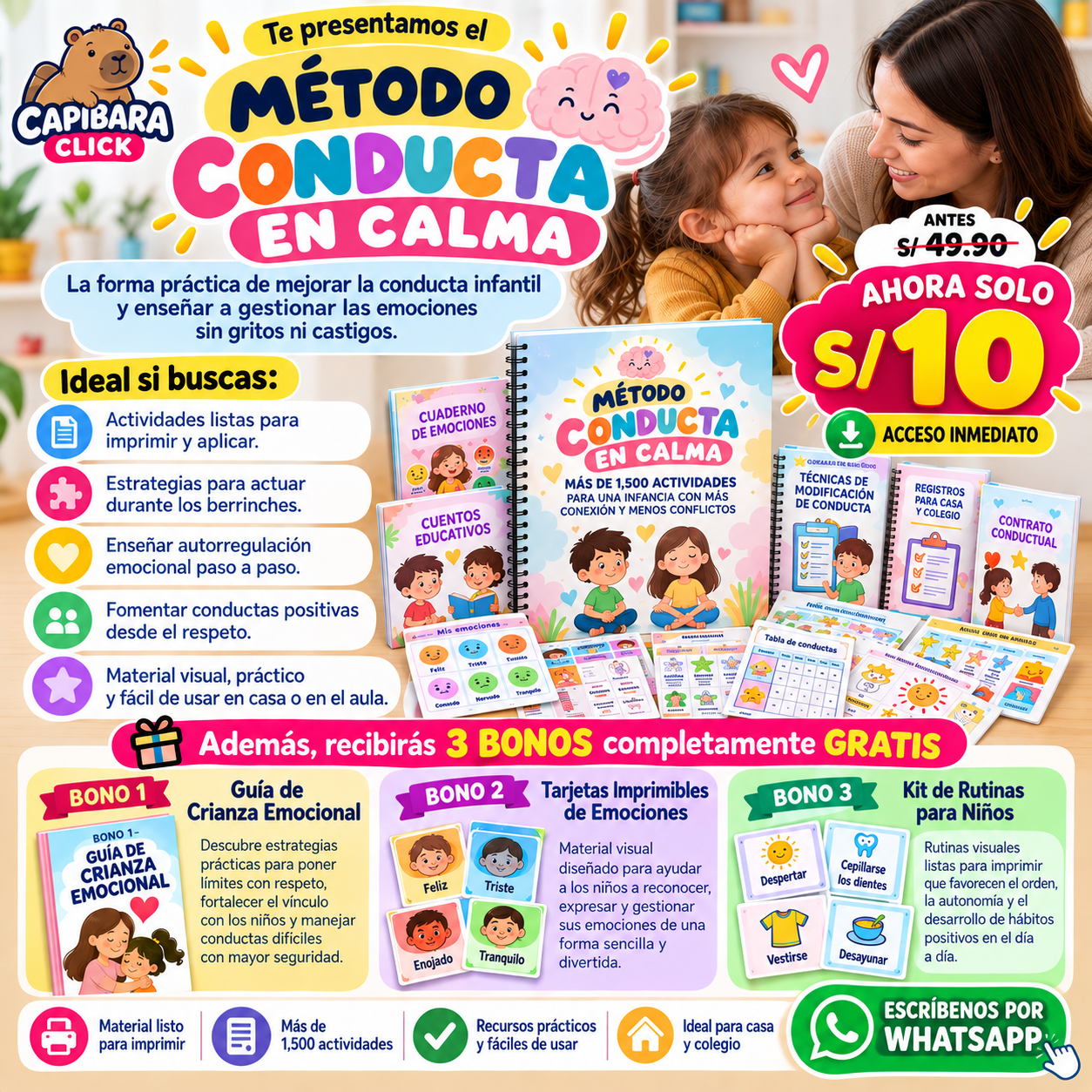 MÉTODO CONDUCTA EN CALMA 🧠📚💛 – Crianza Respetuosa & Modificación de Conducta